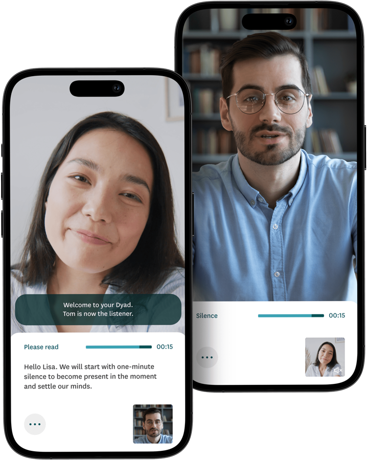 The Humanize app — daily dyad sessions
